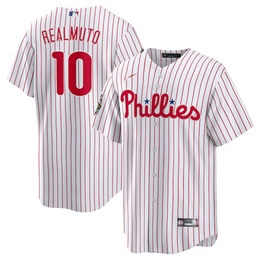 Philadelphia Phillies #10 J.T. Realmuto White 2022 World Series Home Replica Pla
