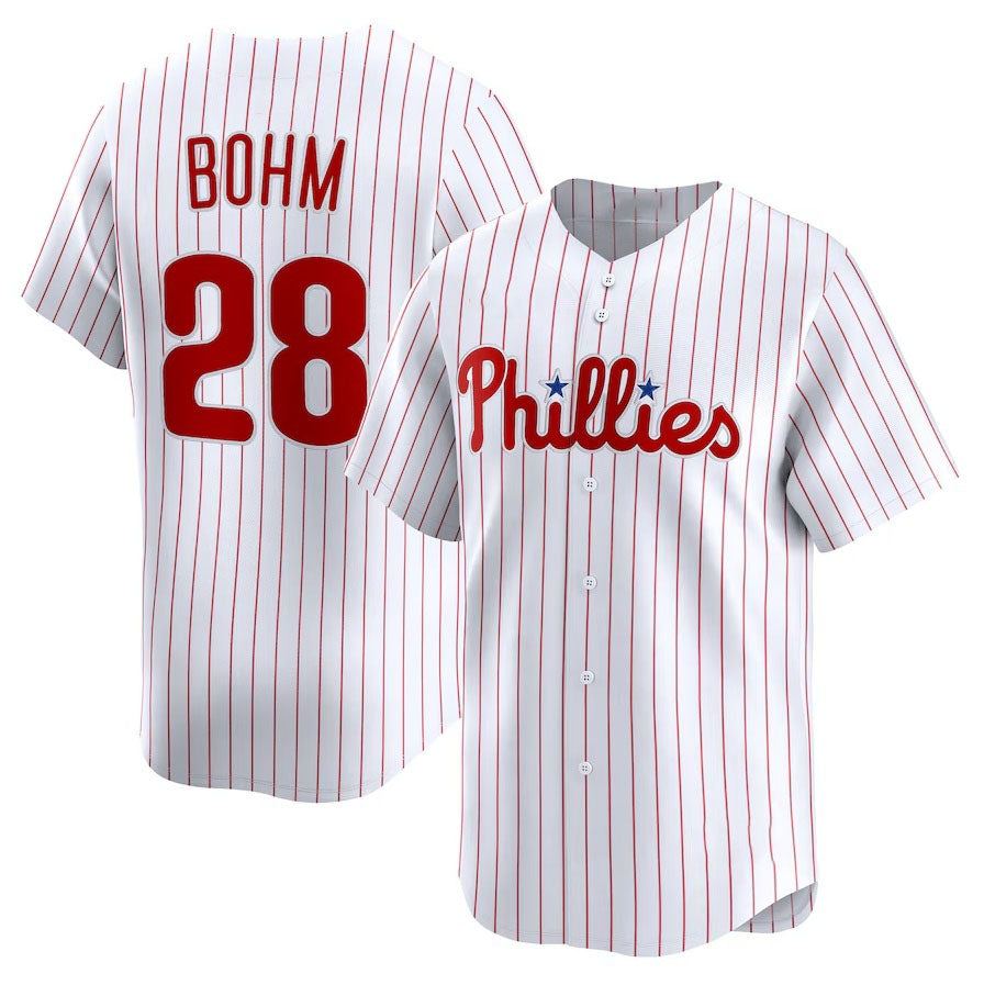 Philadelphia Phillies #28 Alec Bohm Home Limited Player Jersey White Stitched