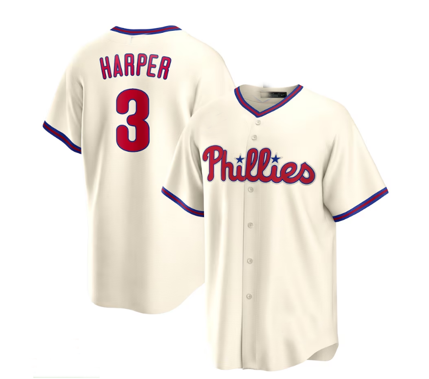 Philadelphia Phillies #3 Bryce Harper Alternate Replica Player Name Jersey Cre