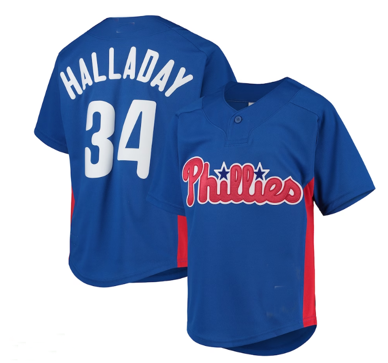 Philadelphia Phillies #34 Roy Halladay Mitchell & Ness Cooperstown Collection Me