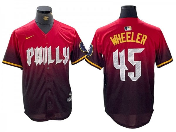 Philadelphia Phillies #45 Zack Wheeler 2024 City Connect Limited Jersey Red