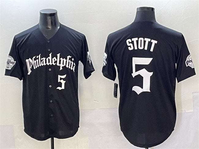Philadelphia Phillies #5 Bryson Stott Black Gothic Vapor Limited Stitched Baseba