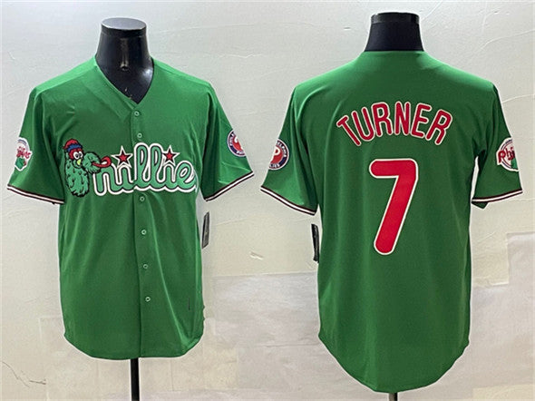Philadelphia Phillies #7 Trea Turner Green Phanatic Limited Stitched Baseball Je