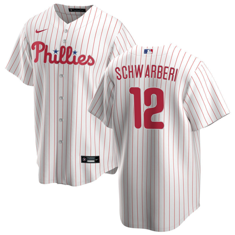 Philadelphia Phillies Kyle Schwarber 12 Mlb White Home Jersey Gift For Phillies Fans