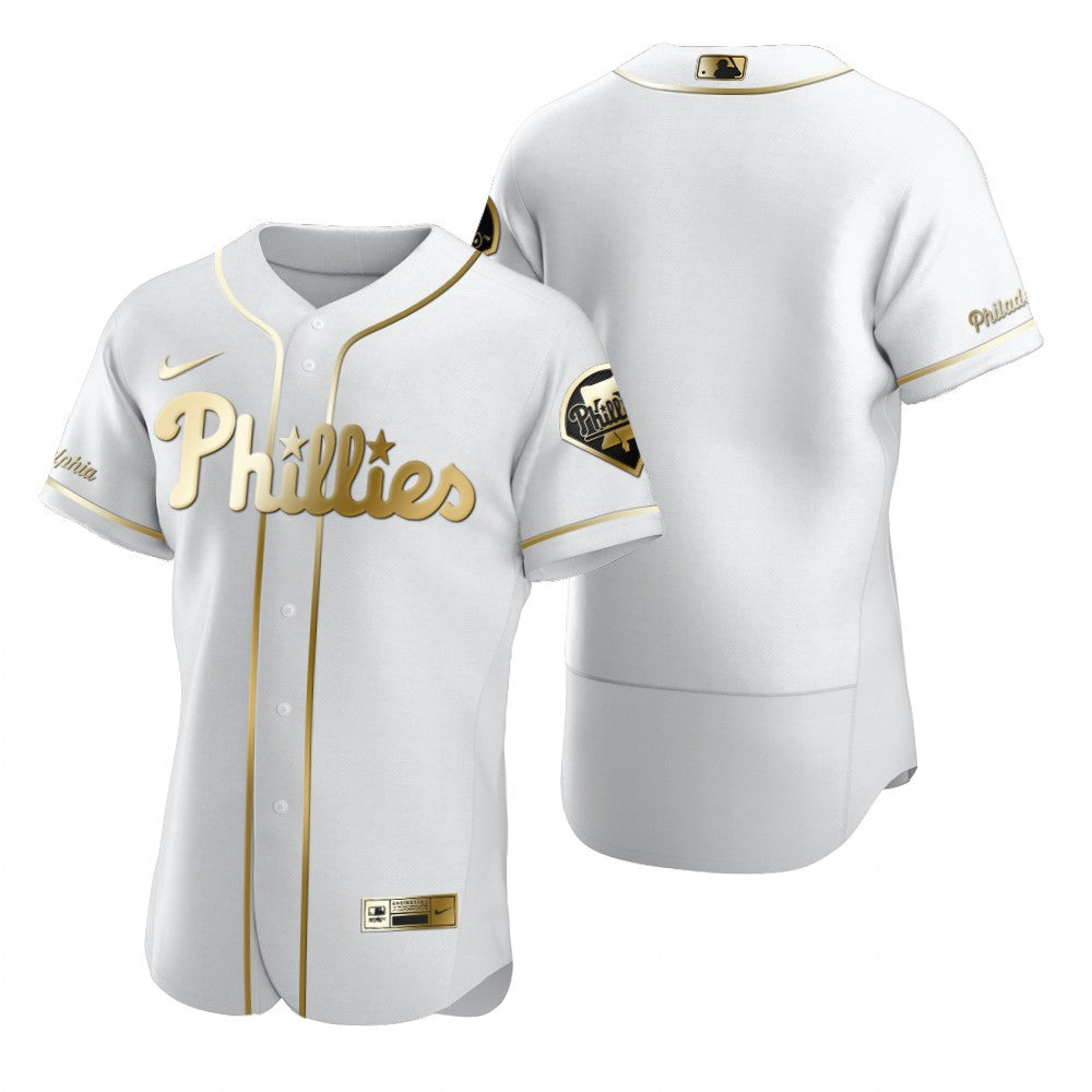 Philadelphia Phillies Mlb Golden Brandedition White Jersey Gift For Phillies Fans