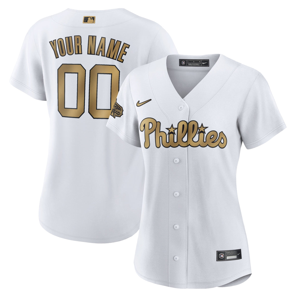 Philadelphia Phillies Nike Womens 2022 Mlb All star Game Replica Custom Jersey White