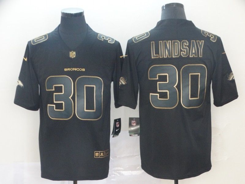 Phillip Lindsay 30 Denver Broncos Nfl Explosion Legendary Gold Black Jersey