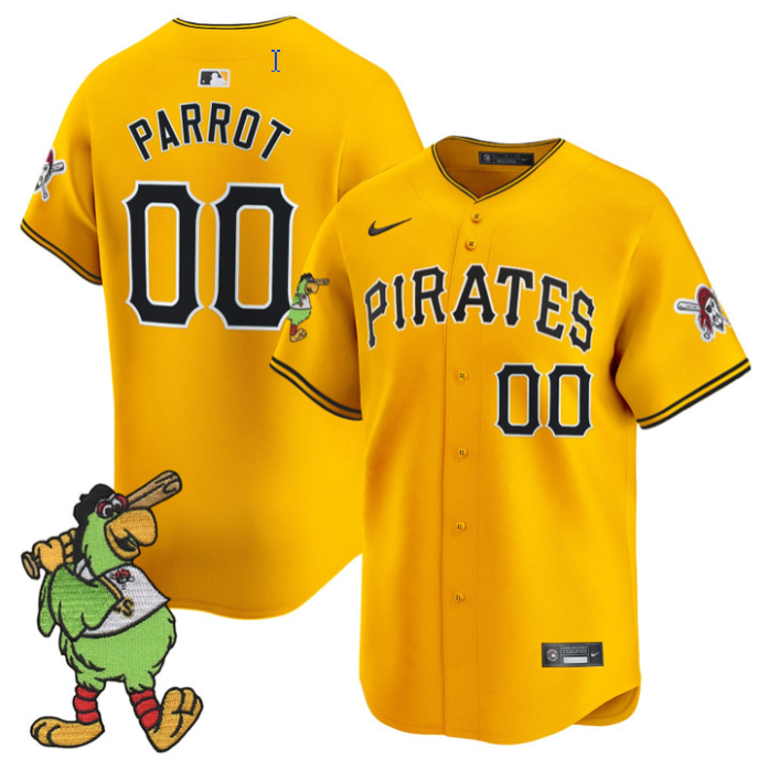 Pirate Parrot Jersey #00 Pittsburgh Pirates Pirate Parrot Patch Premier Limited