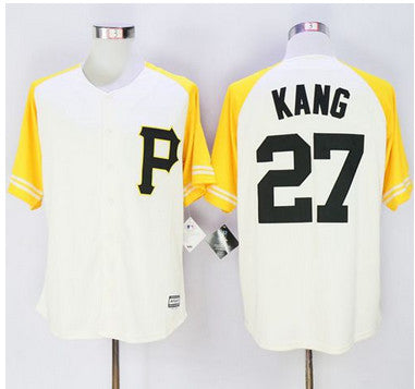Pirates 27 Jung ho Kang Creamgold Exclusive New Cool Base Stitched Mlb Jersey