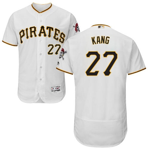 Pittsburgh Pirates 27 Jung ho Kang White Flexbase Authentic Collection Stitched Mlb Jersey