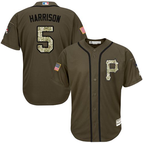 Pittsburgh Pirates 5 Josh Harrison Green Salute To Service Stitched Mlb Jersey