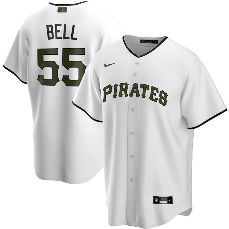 Pittsburgh Pirates Josh Bell 55 2020 Mlb White Jersey
