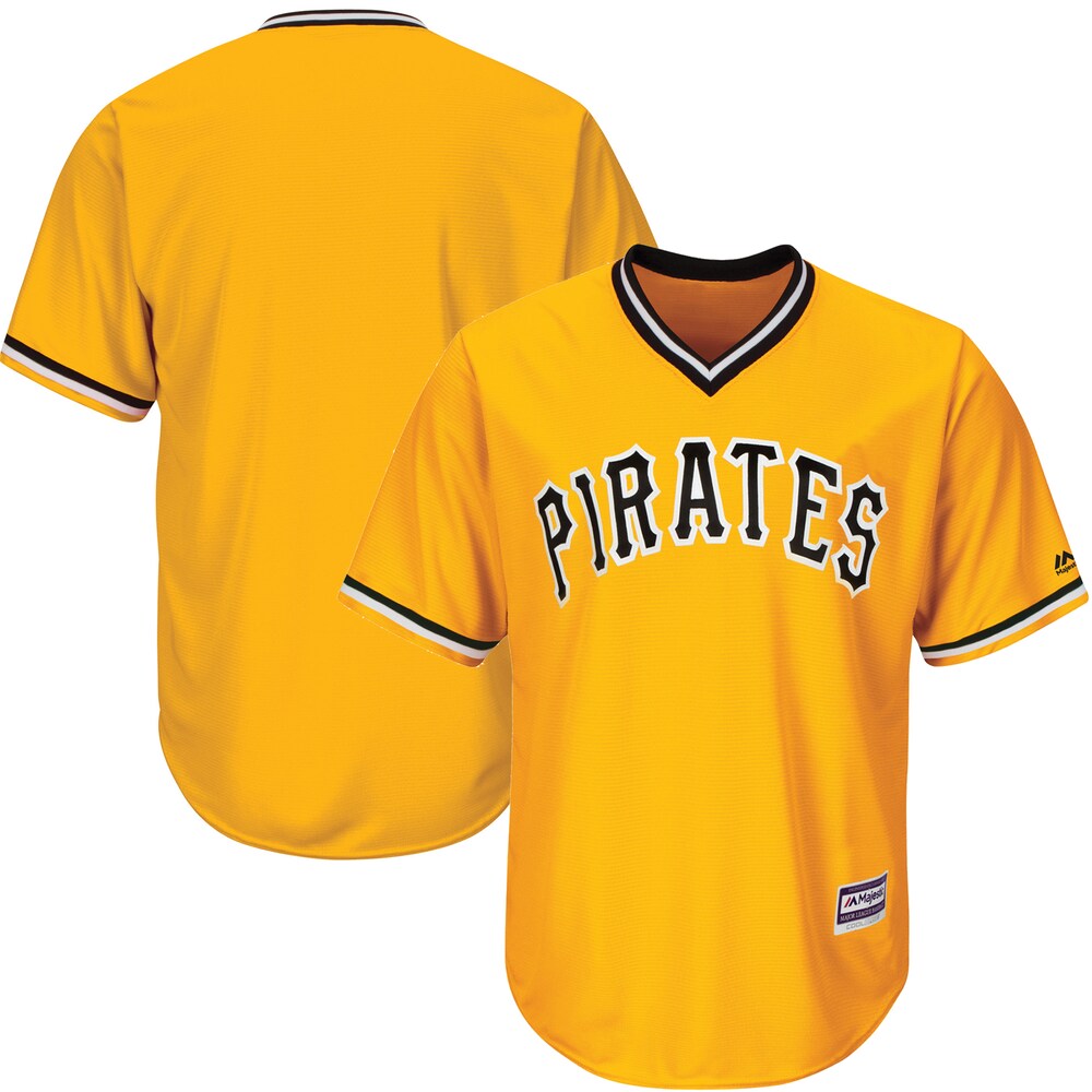 Pittsburgh Pirates Majestic Official Cool Base Team Jersey Gold