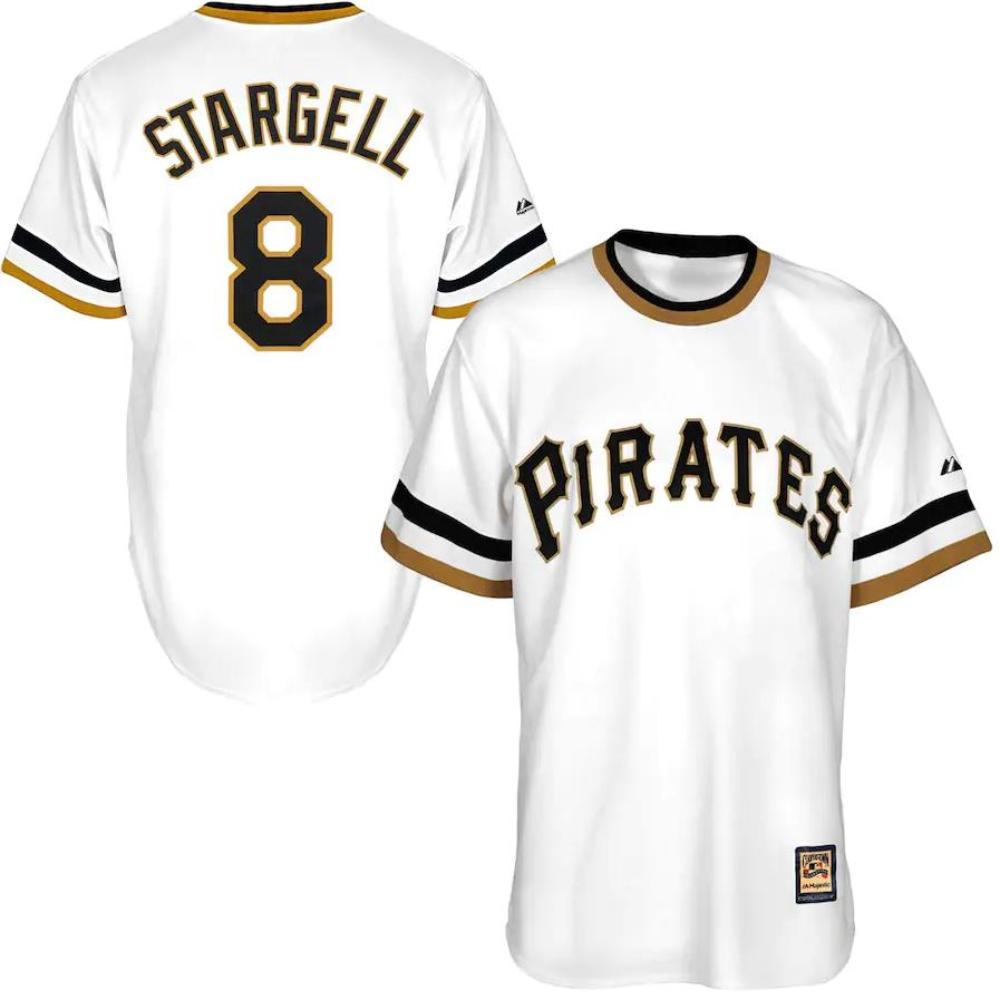 Pittsburgh Pirates Willie Stargell White Throwback Pullover Jersey