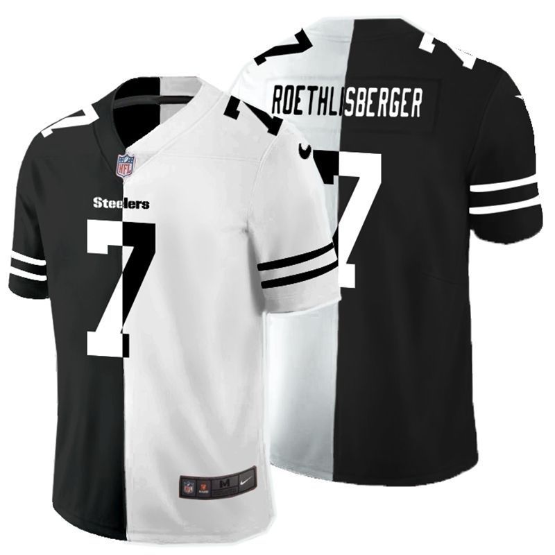 Pittsburgh Steelers Ben Roethlisberger 7 Nfl 2020 Black And White Jersey
