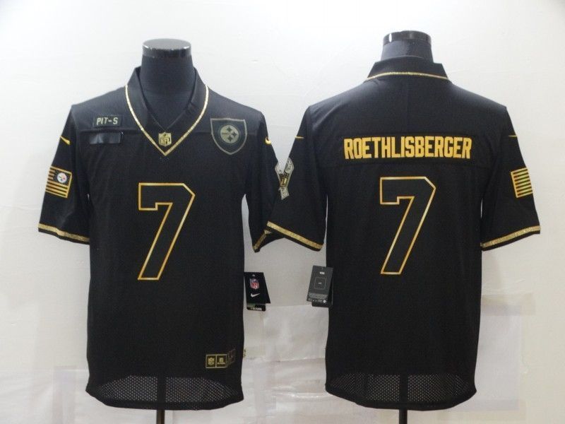 Pittsburgh Steelers Ben Roethlisberger 7 Nfl 2020 Black Jersey