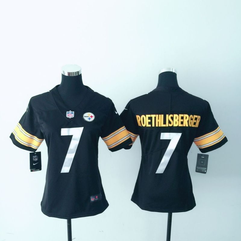 Pittsburgh Steelers Ben Roethlisberger 7 Nfl 2020 Black Womens Jersey