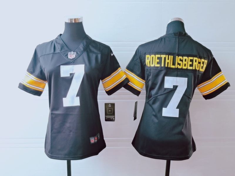 Pittsburgh Steelers Ben Roethlisberger 7 Nfl 2020 Brown Womens Jersey