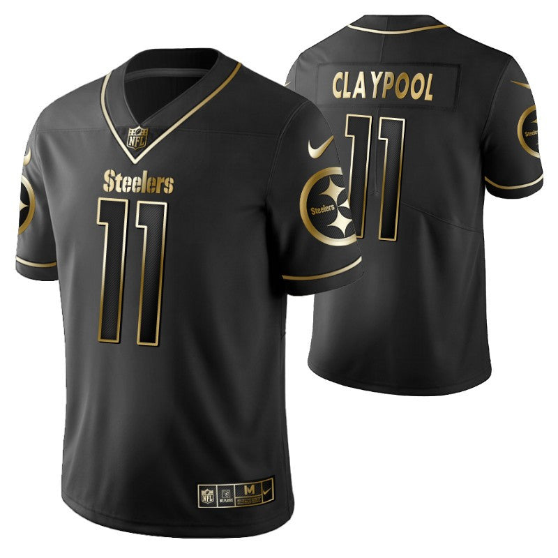 Pittsburgh Steelers Chase Claypool 11 2021 Nfl Golden Brandedition Black Jersey Gift For Steelers Fans