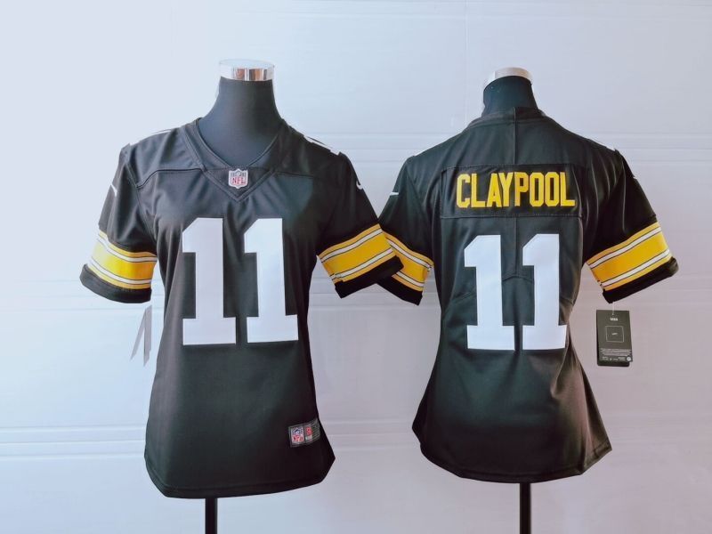 Pittsburgh Steelers Chase Claypool 11 Nfl 2020 Dark Brown Womens Jersey