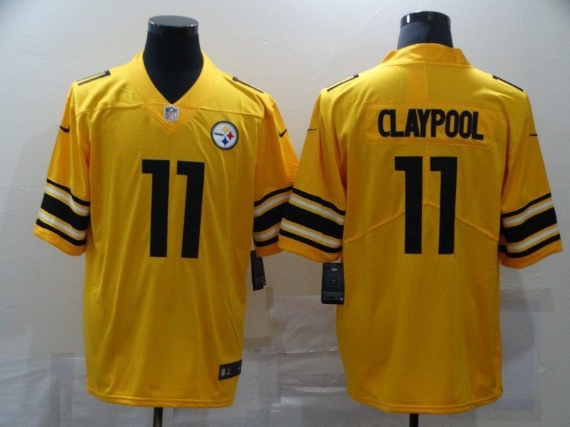 Pittsburgh Steelers Chase Claypool 11 Nfl 2020 Yellow Jersey