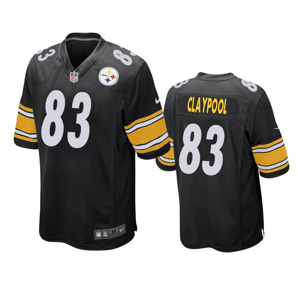 Pittsburgh Steelers Chase Claypool Black 2020 Nfl Draft Game Jersey