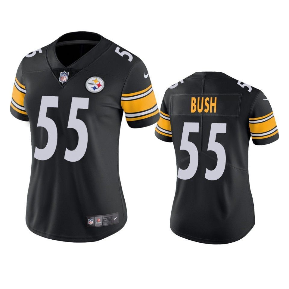 Pittsburgh Steelers Devin Bush 2019 Nfl Draft Black Vapor Limited Womens Jersey