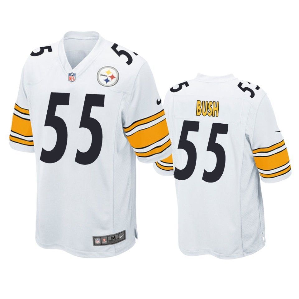 Pittsburgh Steelers Devin Bush 2019 Nfl Draft White Game Jersey