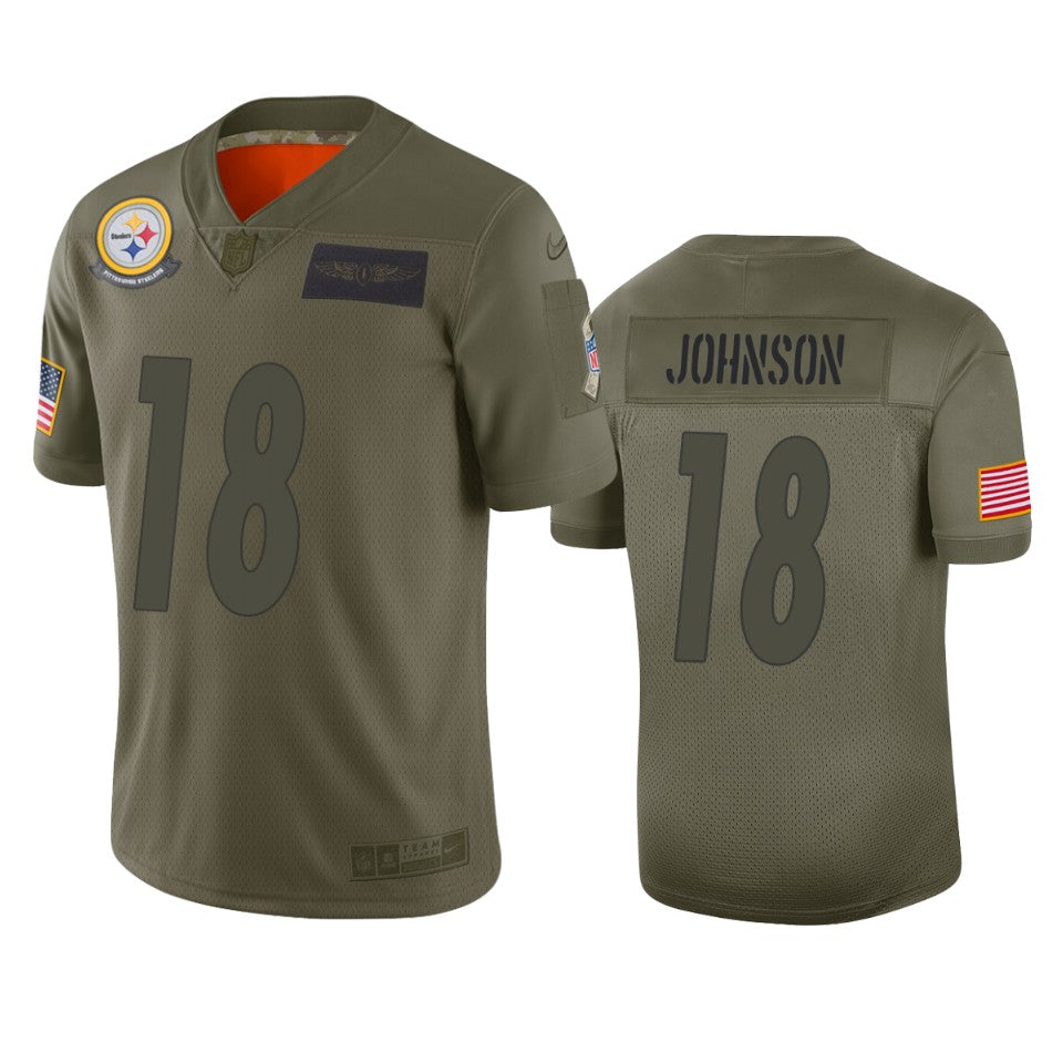 Pittsburgh Steelers Diontae Johnson Camo 2019 Salute To Service Limited Jersey