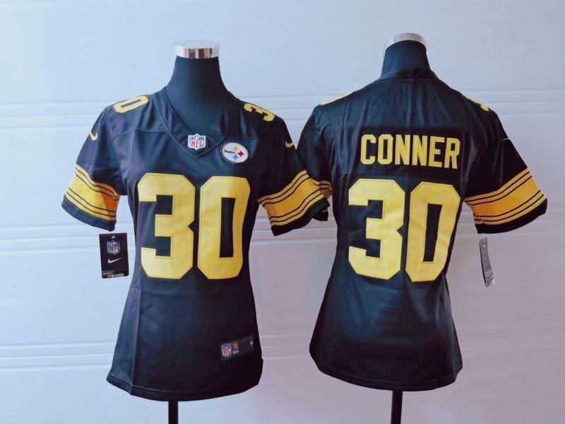 Pittsburgh Steelers James Conner 30 Nfl 2020 Black Womens Jersey