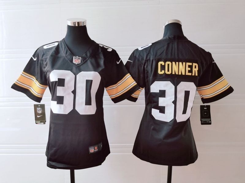 Pittsburgh Steelers James Conner 30 Nfl 2020 Dark Brown Womens Jersey
