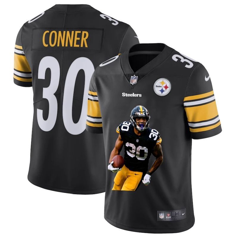 Pittsburgh Steelers James Conner 30 Nfl Portrait Brandedition Black Jersey
