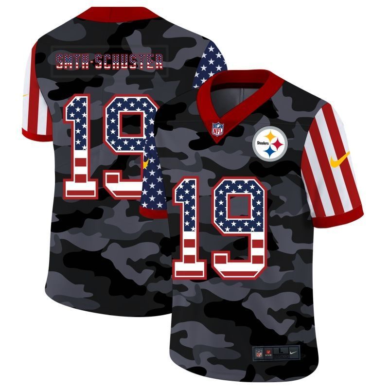 Pittsburgh Steelers Juju Smith schuster 19 Nfl 2020 Camo Black Jersey