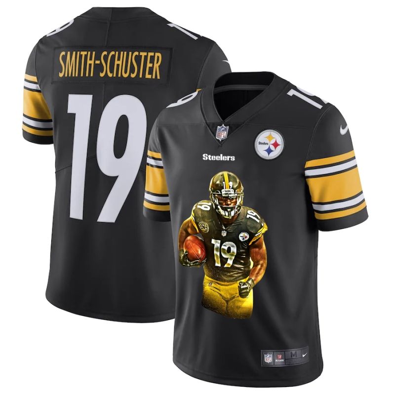 Pittsburgh Steelers Juju Smith schuster 19 Nfl Portrait Brandedition Black Jersey