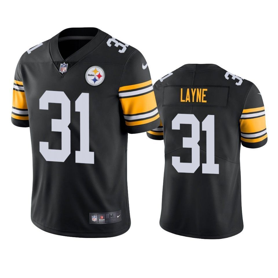 Pittsburgh Steelers Justin Layne 2019 Nfl Draft Black Vapor Limited Jersey