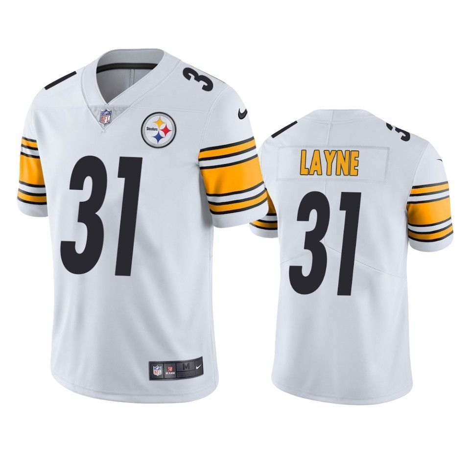 Pittsburgh Steelers Justin Layne 2019 Nfl Draft White Vapor Limited Jersey