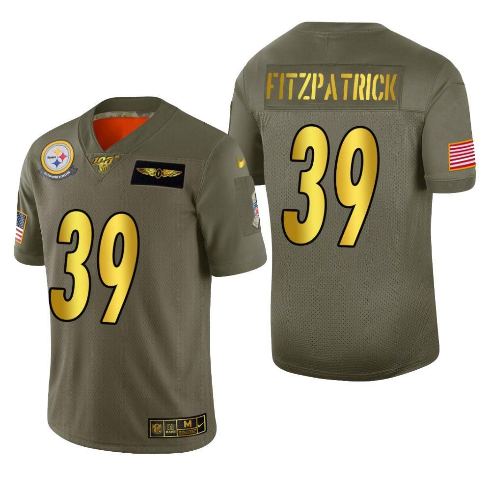 Pittsburgh Steelers Minkah Fitzpatrick 2019 Salute To Service Nfl 100 Jersey Metallic