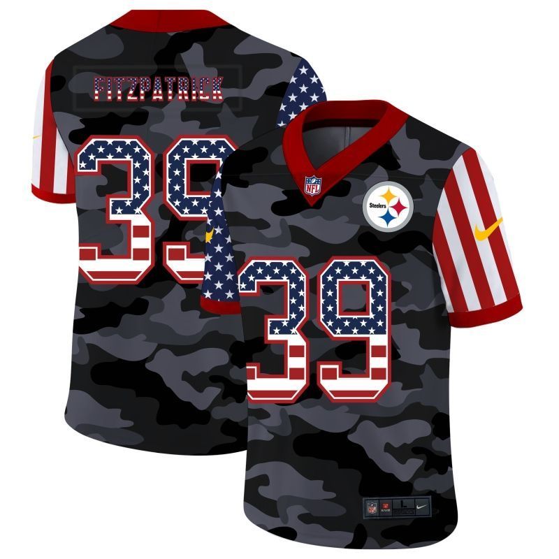 Pittsburgh Steelers Minkah Fitzpatrick 39 Nfl 2020 Camo Black Jersey