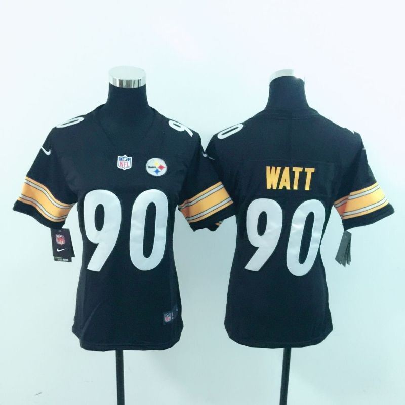 Pittsburgh Steelers Tj Watt 90 Nfl 2020 Black Womens Jerseyfsmq34a1f7_76