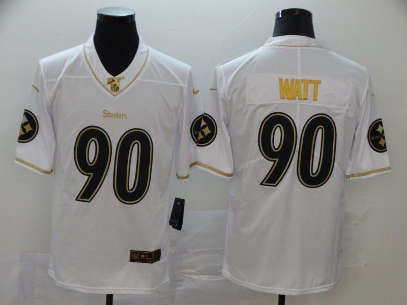 Pittsburgh Steelers Tj Watt 90 Nfl 2020 White Jersey