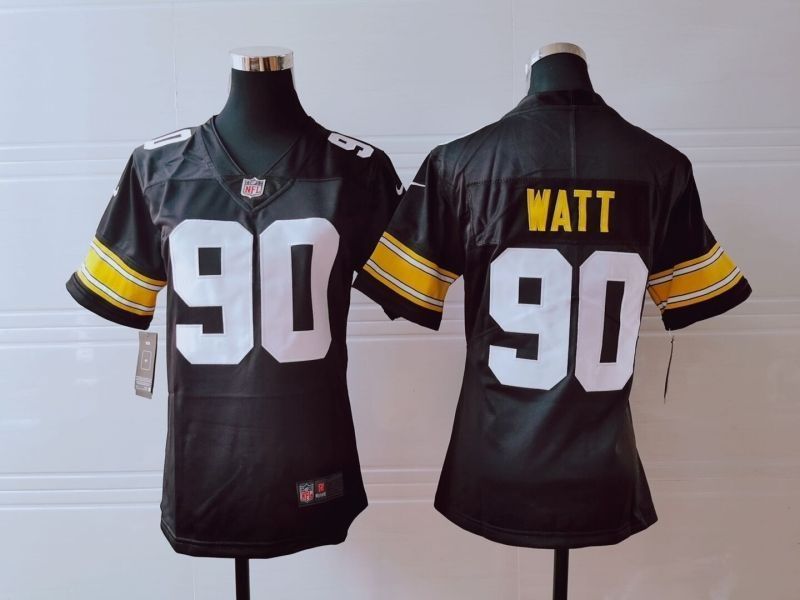 Pittsburgh Steelers Trent Jordan Watt 90 Nfl 2020 Brown Womens Jersey
