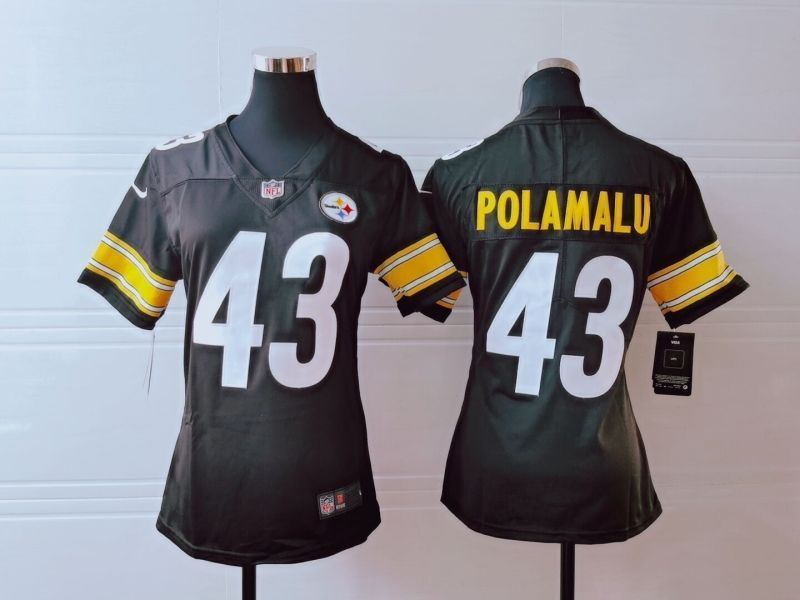 Pittsburgh Steelers Troy Polamalu 43 Nfl 2020 Brown Womens Jersey
