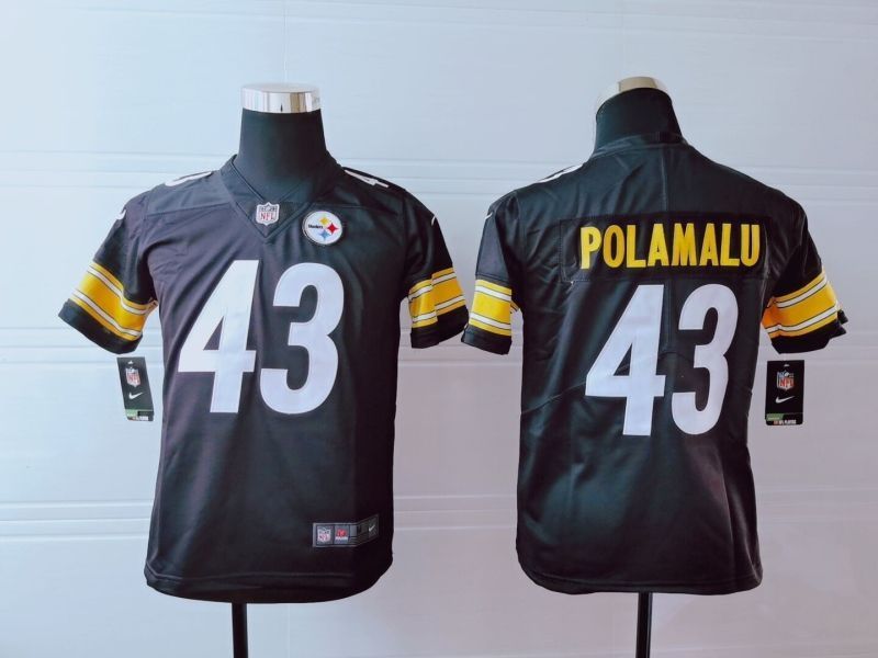 Pittsburgh Steelers Troy Polamalu 43 Nfl 2020 Dark Brown Jersey