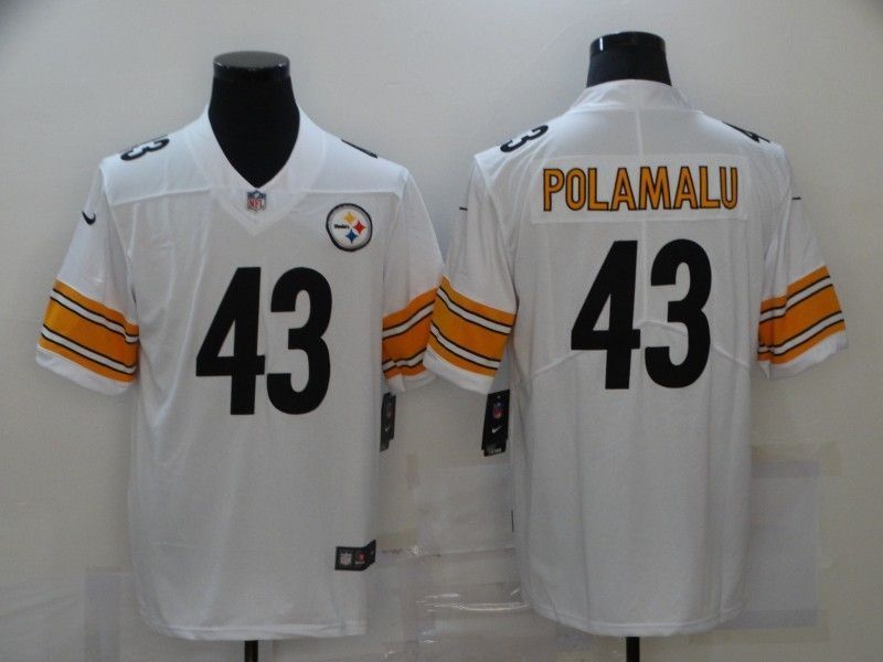 Pittsburgh Steelers Troy Polamalu 43 Nfl 2020 White Jersey