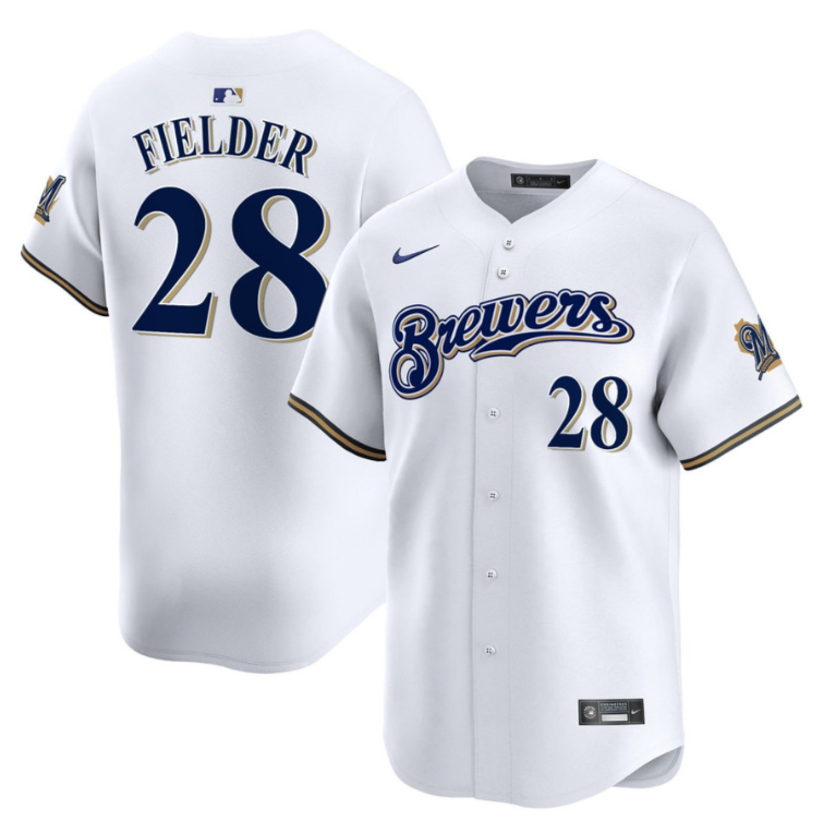 Prince Fielder Jersey #28 Milwaukee Brewers White All Stitched