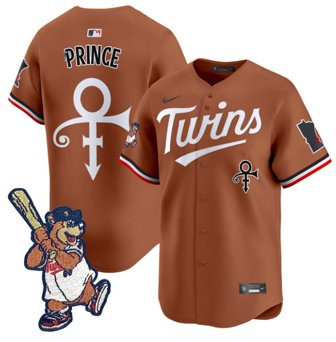 Prince Jersey Minnesota Twins T.C. Bear Patch Vapor Premier Limited Stitched