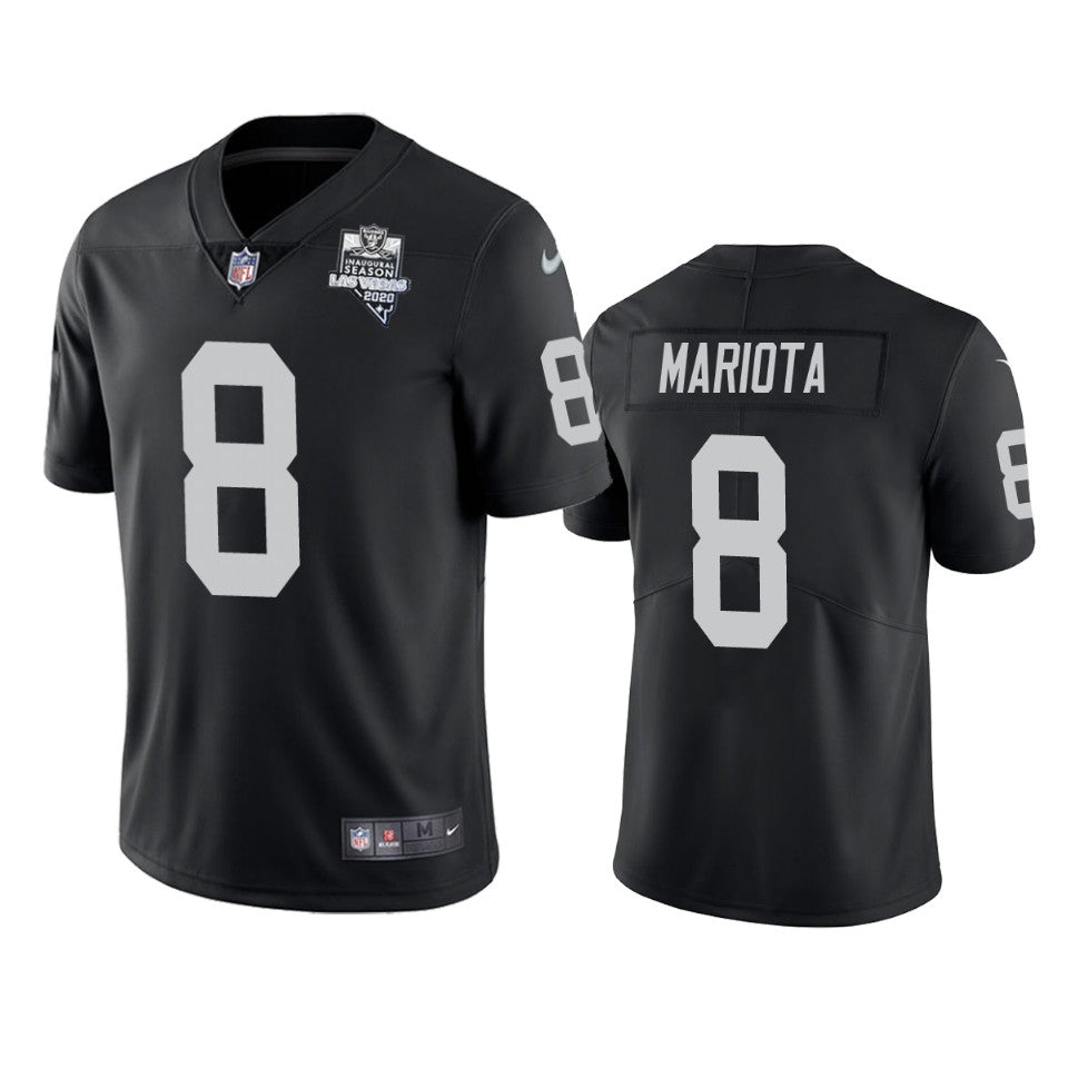 Raiders Marcus Mariota Inaugural Season Black Vapor Limited Jersey Mens