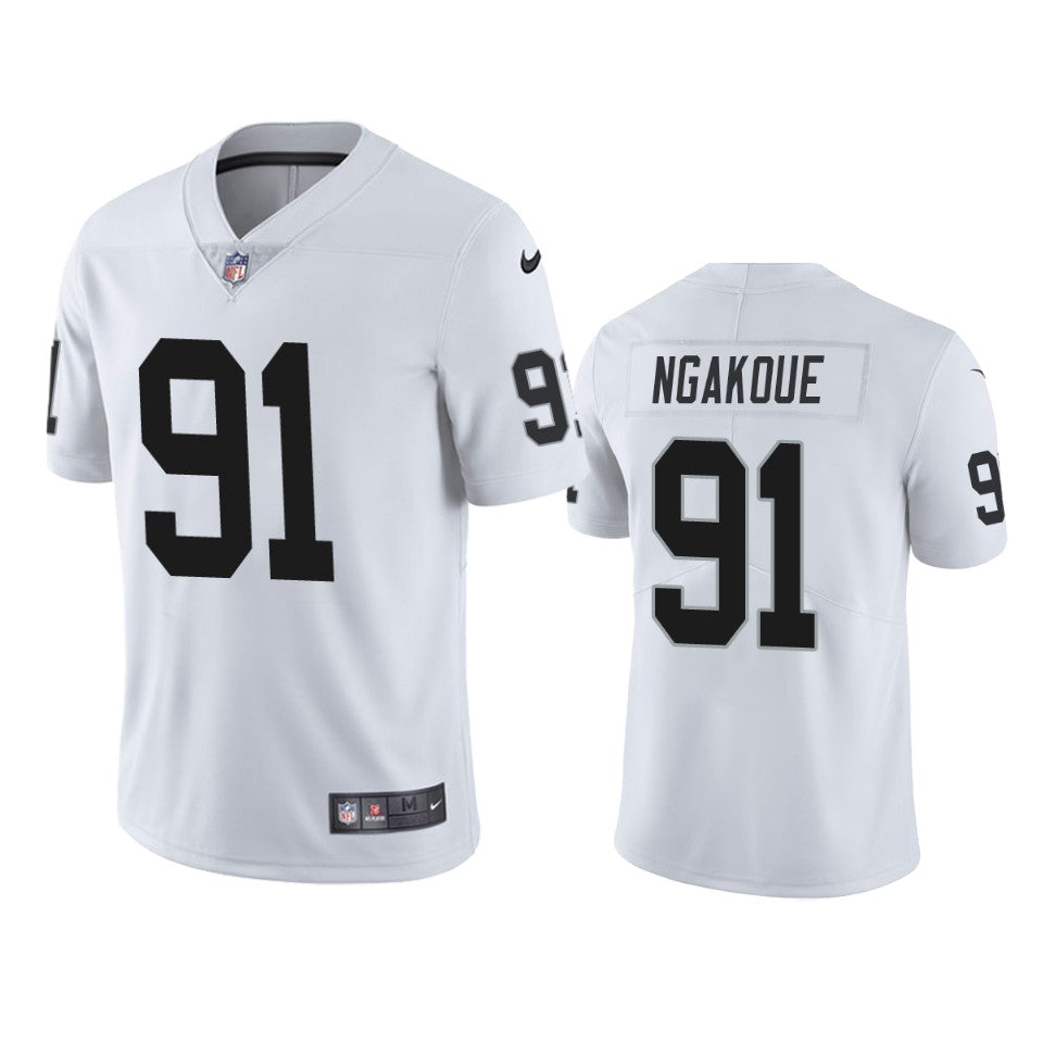 Raiders Yannick Ngakoue Vapor Limited White Jersey