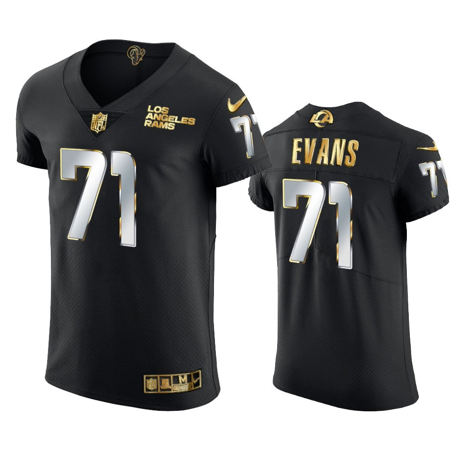 Rams Bobby Evans Golden Edition Black Vapor Elite Jersey