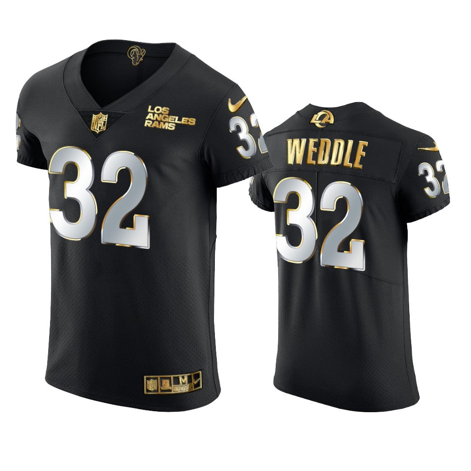 Rams Eric Weddle Golden Edition Black Vapor Elite Jersey